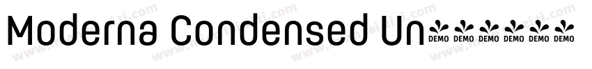 Moderna Condensed Un字体转换